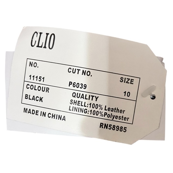 Vintage Clio Leather Women's Sz. 10 Black Leather Side Zip Straight Leg Pants - Picture 8 of 13